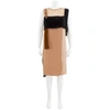 BURBERRY BURBERRY SILK AND VELVET STRAP DETAIL DRESS