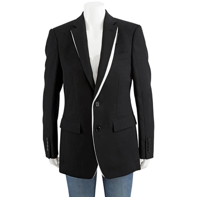 Burberry Mens Black Double-front Detail Blazer, Brand Size 44 (us Size 34)