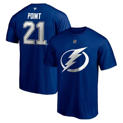 Fanatics Men's Brayden Point Big And Tall Blue Tampa Bay Lightning Authentic Stack Name And Number T-shirt