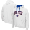 Colosseum Men's White Boise State Broncos Arch Logo 3.0 Pullover Hoodie In White