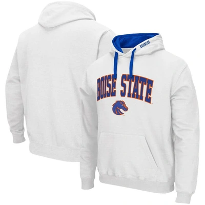 Colosseum Men's White Boise State Broncos Arch Logo 2.0 Pullover Hoodie