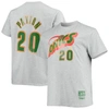 Mitchell & Ness Gary Payton Heathered Gray Seattle Supersonics Big & Tall Hardwood Classics Name & N In Heather Gray