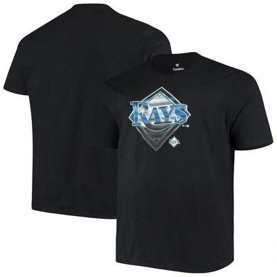Fanatics Men's Big And Tall Black Tampa Bay Rays Midnight Mascot Team Logo T-shirt