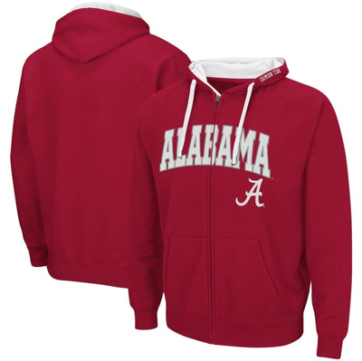 Colosseum Men's Crimson Alabama Crimson Tide Big And Tall Full-zip Hoodie