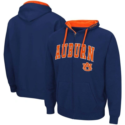 Colosseum Men's Navy Auburn Tigers Arch Logo 3.0 Full-zip Hoodie