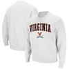 Colosseum Men's White Virginia Cavaliers Team Arch Logo Tackle Twill Pullover Sweatshirt In White