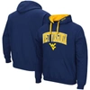 Colosseum Men's  Navy West Virginia Mountaineers Big And Tall Arch & Logo 2.0 Pullover Hoodie In Navy