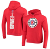 Fanatics Men's Kawhi Leonard Red La Clippers Team Playmaker Name And Number Pullover Hoodie In Red