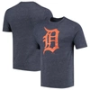 Fanatics Men's Navy Detroit Tigers Weathered Official Logo Tri-blend T-shirt In Navy