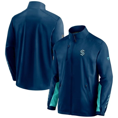 Fanatics Men's Deep Sea Blue Seattle Kraken Authentic Pro Locker Room Rinkside Full-zip Jacket