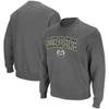 COLOSSEUM COLOSSEUM CHARCOAL COLORADO STATE RAMS ARCH & LOGO TACKLE TWILL PULLOVER SWEATSHIRT