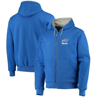 Dunbrooke Royal Buffalo Bills Craftsman Thermal-lined Full-zip Hoodie In Royal Blue