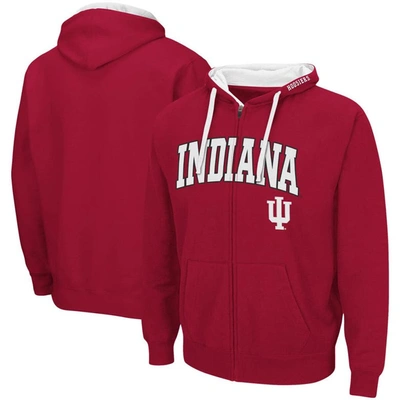 Colosseum Men's Cardinal Indiana Hoosiers Big And Tall Full-zip Hoodie