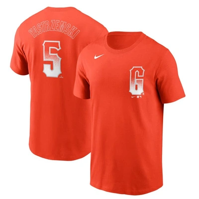 Nike Men's Mike Yastrzemski Orange San Francisco Giants City Connect Name And Number T-shirt