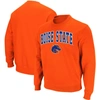 COLOSSEUM COLOSSEUM ORANGE BOISE STATE BRONCOS ARCH & LOGO TACKLE TWILL PULLOVER SWEATSHIRT