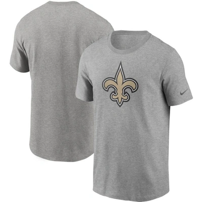 Nike Men's Heathered Gray New Orleans Saints Primary Logo T-shirt In Heather Gray