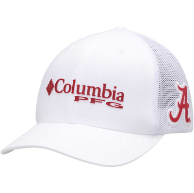 Columbia West Virginia Mountaineers Pfg Stretch Fitted Cap In White