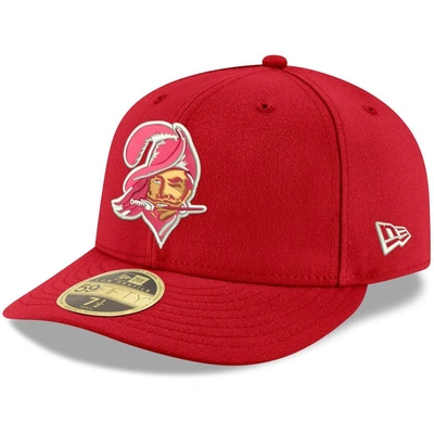 New Era Men's Red Tampa Bay Buccaneers Omaha Throwback 59fifty Fitted Hat