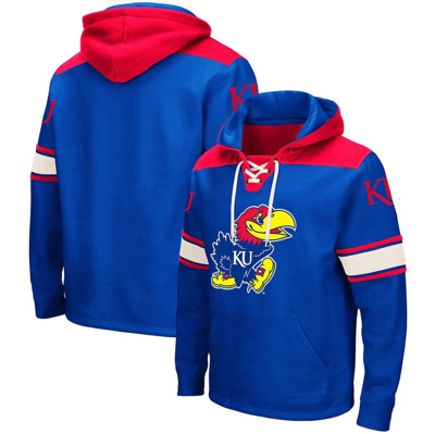 Colosseum Royal Kansas Jayhawks 2.0 Lace-up Pullover Hoodie