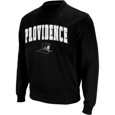 Colosseum Men's  Black Providence Friars Arch And Logo Crew Neck Sweatshirt