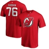 Fanatics Men's P.k. Subban Red New Jersey Devils Authentic Stack Name And Number T-shirt In Red