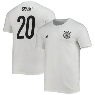 Adidas Originals Men's Adidas Serge Gnabry White Germany National Team Amplifier Name And Number T-shirt
