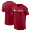 Nike Men's Big And Tall Red Atlanta Falcons Wordmark Legend Performance T-shirt In Red