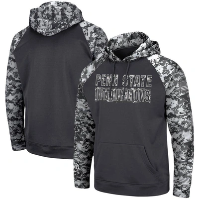 Colosseum Youth Boys Charcoal Penn State Nittany Lions Oht Military-inspired Appreciation Digital Camo Raglan 