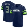 Fanatics Men's Russell Wilson College Navy Seattle Seahawks Hashmark Name And Number V-neck T-shirt In Navy