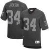 Mitchell & Ness Men's Bo Jackson Black Los Angeles Raiders Retired Player Name And Number Acid Wash Top In Black