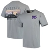 IMAGE ONE GRAY KANSAS STATE WILDCATS TEAM COMFORT COLORS CAMPUS SCENERY T-SHIRT