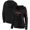 Fanatics Plus Size Black Miami Marlins Core High Class Crossover Pullover Hoodie In Black