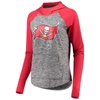 G-iii 4her By Carl Banks Women's Heathered Gray-red Tampa Bay Buccaneers Championship Ring Pullover Hoodie In Heather Gray