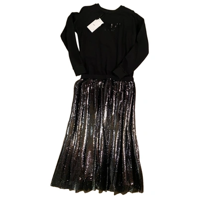 Pre-owned Balmain Glitter Maxi Dress In Black