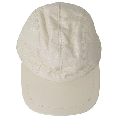 Pre-owned Dolce & Gabbana Leather Cap In Beige