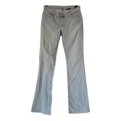 Pre-owned John Richmond Straight Pants In Blue