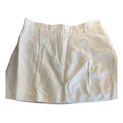 Pre-owned Paul & Joe Mini Skirt In Ecru