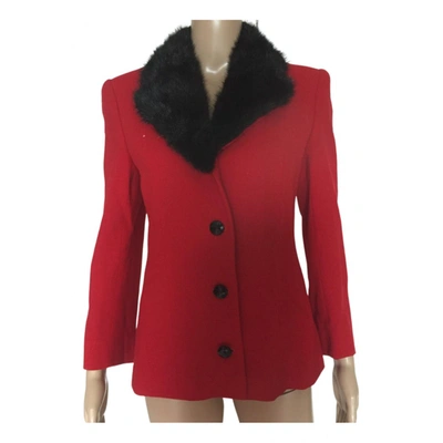 Pre-owned Valentino Wool Jacket In Red