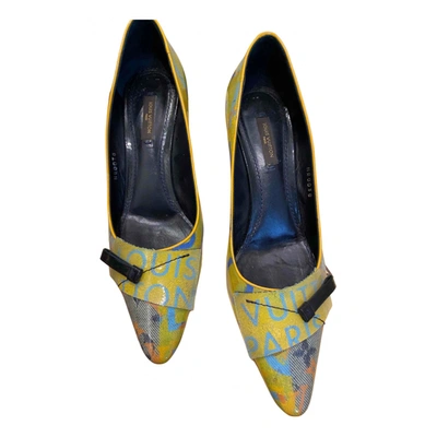 Pre-owned Louis Vuitton Patent Leather Heels In Yellow