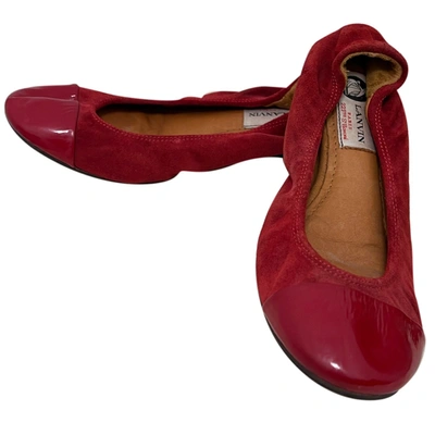 Pre-owned Lanvin Ballet Flats In Red