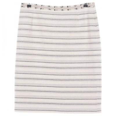 Pre-owned Max Mara Skirt In White