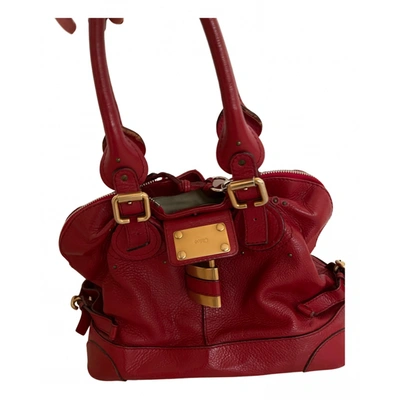 Pre-owned Chloé Paddington Leather Handbag In Red