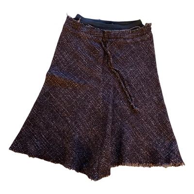 Pre-owned Patrizia Pepe Wool Mid-length Skirt In Purple