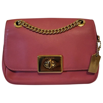 Pre-owned Coach Cassie Leather Mini Bag In Pink