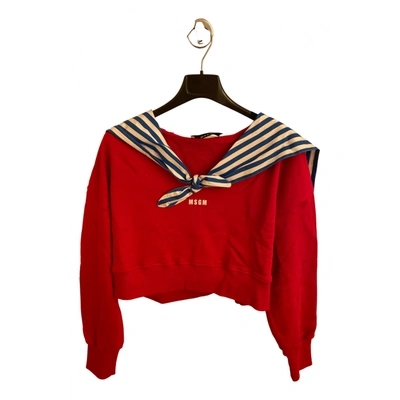 Pre-owned Msgm Sweatshirt In Red