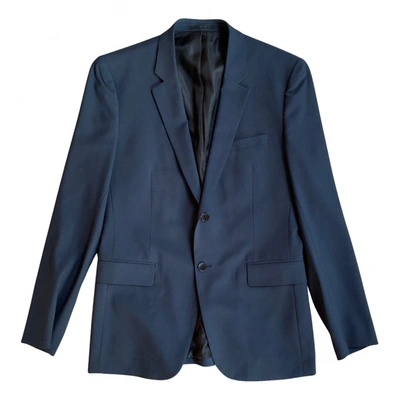 Pre-owned Theory Wool Suit In Navy