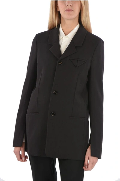 Bottega Veneta Brown Wool Twill Blazer