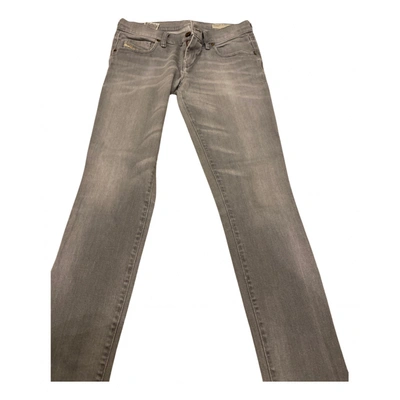 Pre-owned Diesel Slim Jeans In Grey