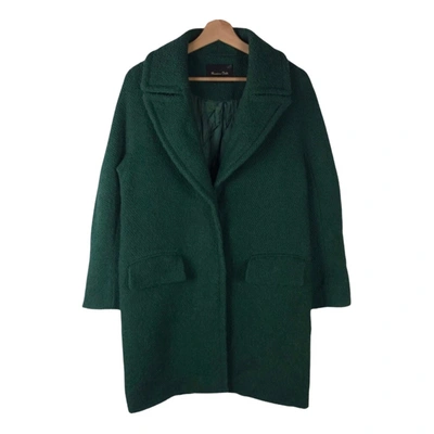 Pre-owned Massimo Dutti Wool Trench Coat In Green
