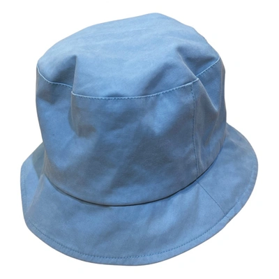 Pre-owned Burberry Cloth Hat In Blue